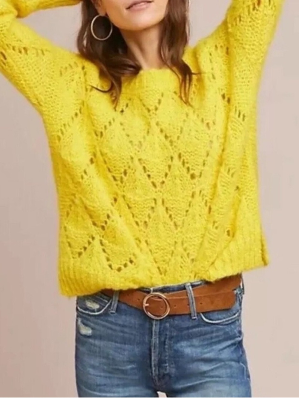 Anthropologie Sleeping on Snow Bright Lights Alpaca Blend Knit Sweater